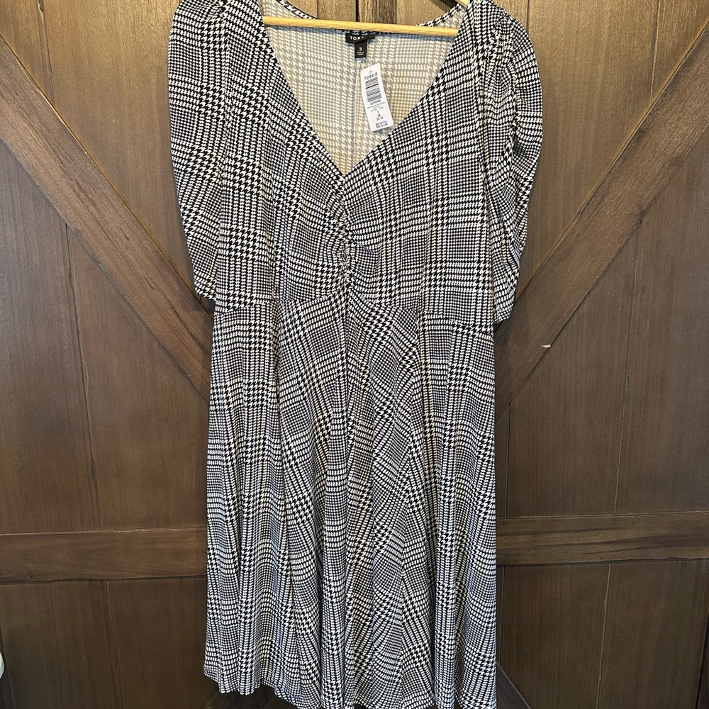 Black and White Torrid Houndstooth Dress